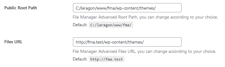 Context menu options in Advanced File Manager