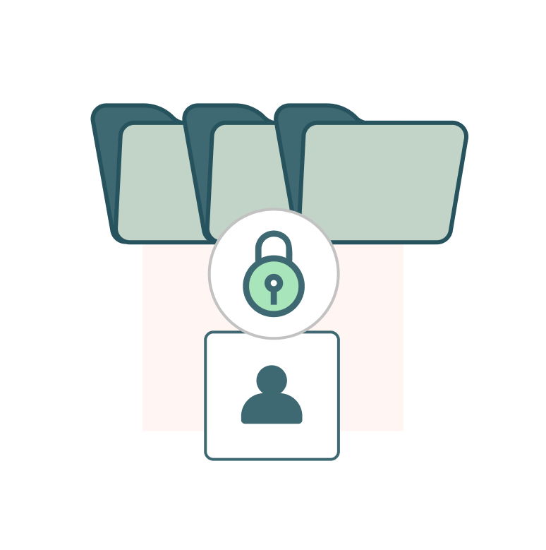 Interface preview of private document library display